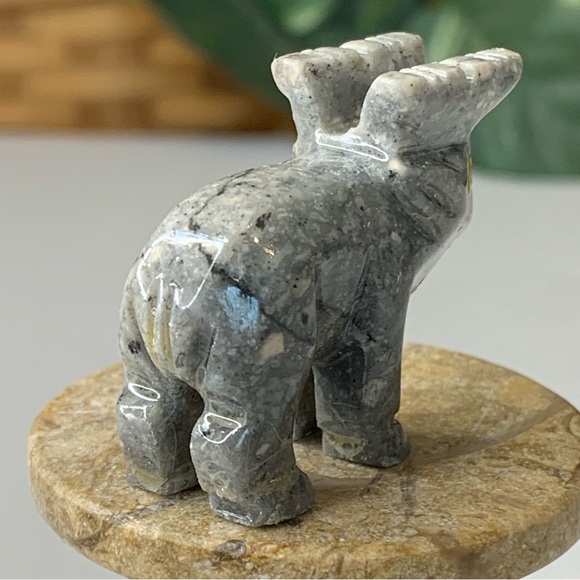 Miniature MOOSE Stone Carving Mini Figurine Steatite Soapstone Carved Animal Elk - Picture 6 of 12
